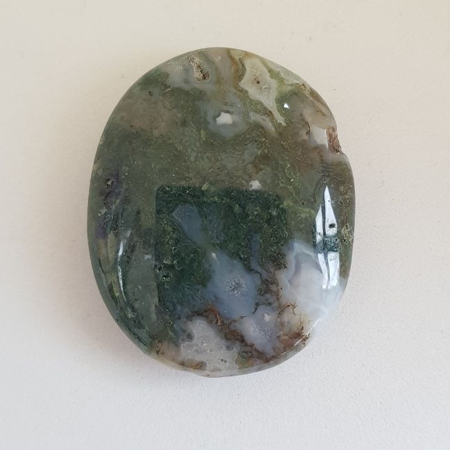Pocket Palm Stone - Moss Agate