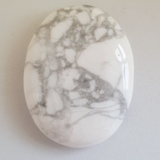 Pocket Palm Stone - White Howlite