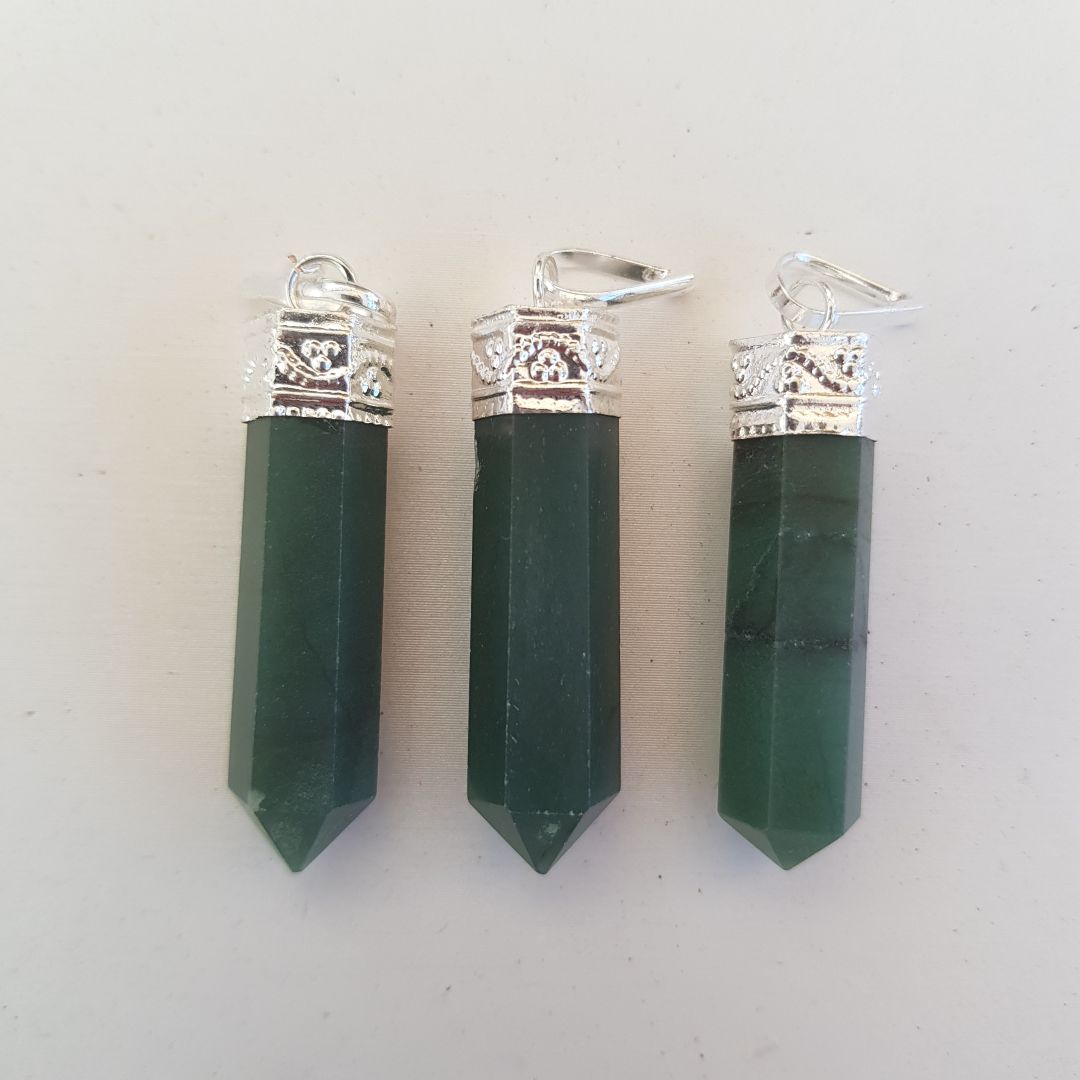 Dark Green Aventurine - Cap Point Pendant