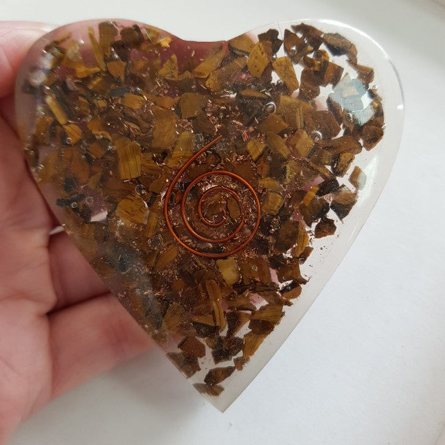 Orgonite Heart - Tigers Eye