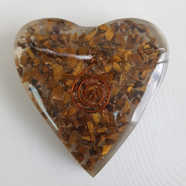 Orgonite Heart - Tigers Eye
