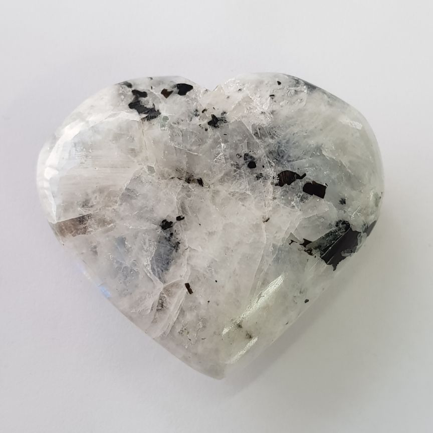 Rainbow Moonstone Heart 5cm