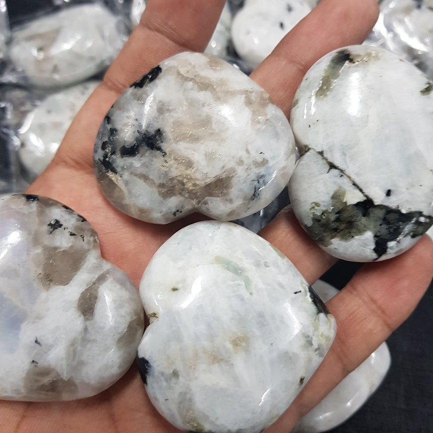 Rainbow Moonstone Heart 5cm