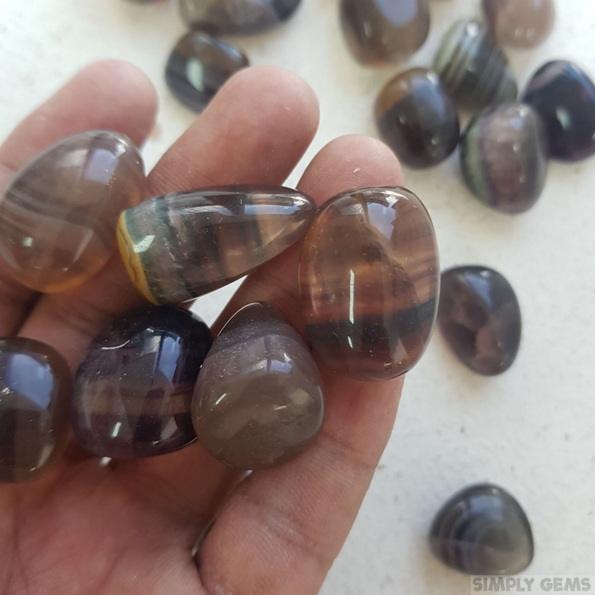 Fluorite Tumbled - AA (Dark) - 1KG