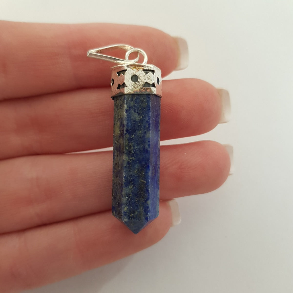 Lapis Lazuli - Cap Point Pendant - Faceted