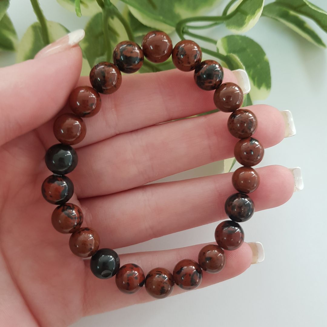 Mahogany Obsidian Beads Bracelet
