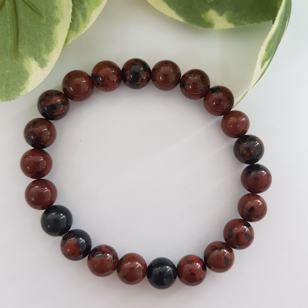 Mahogany Obsidian Beads Bracelet