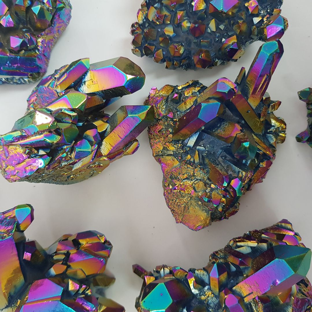 Titanium Aura Quartz - Cluster