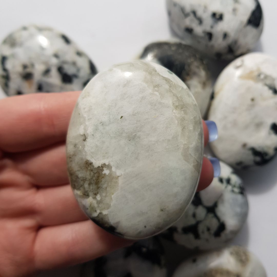 Rainbow Moonstone - Palm Stone - 5cm