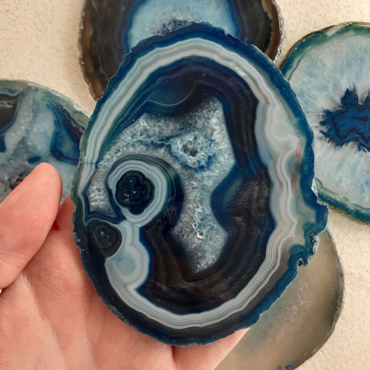 Agate Slice - Blue 8-10cm