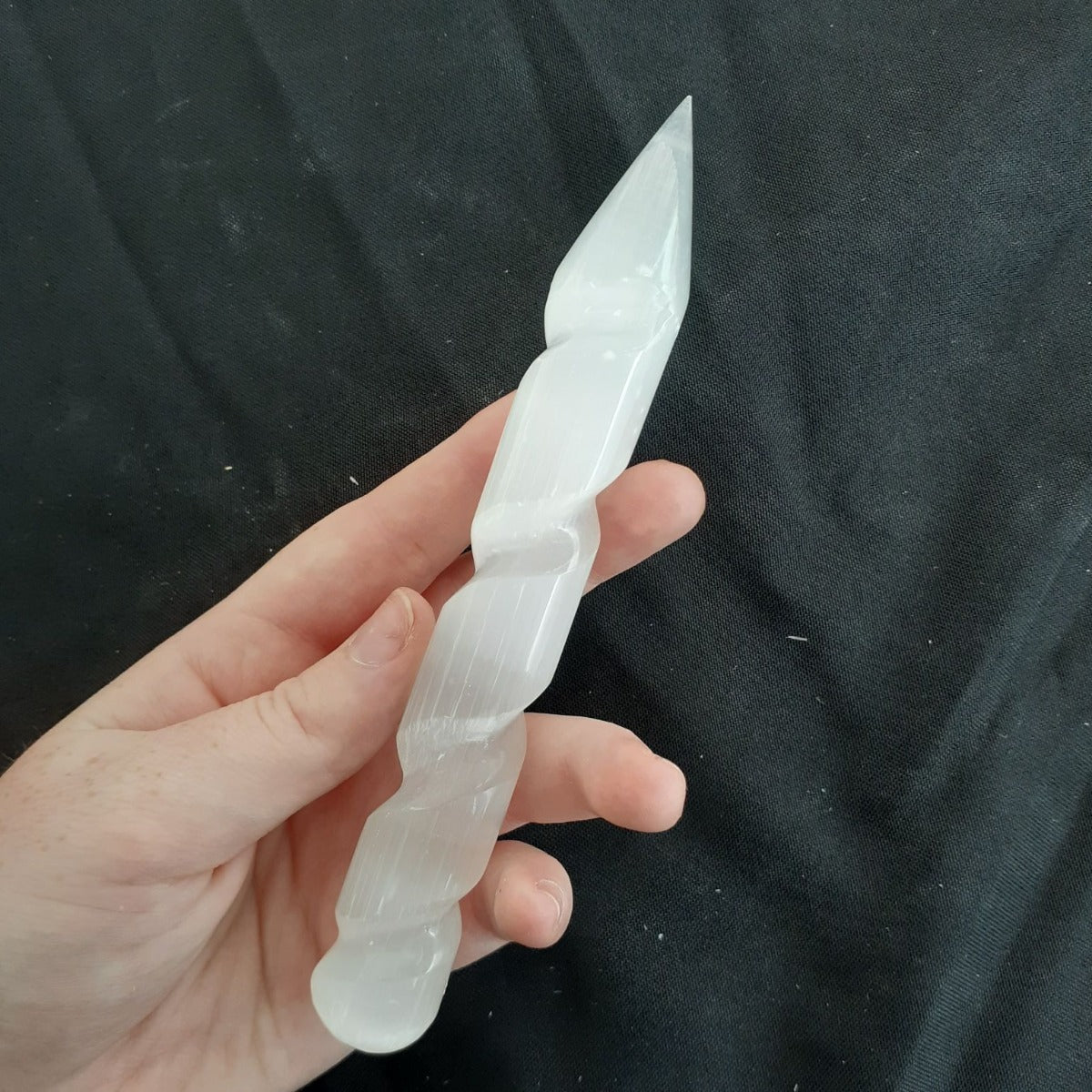Selenite Wand - Spiral Point
