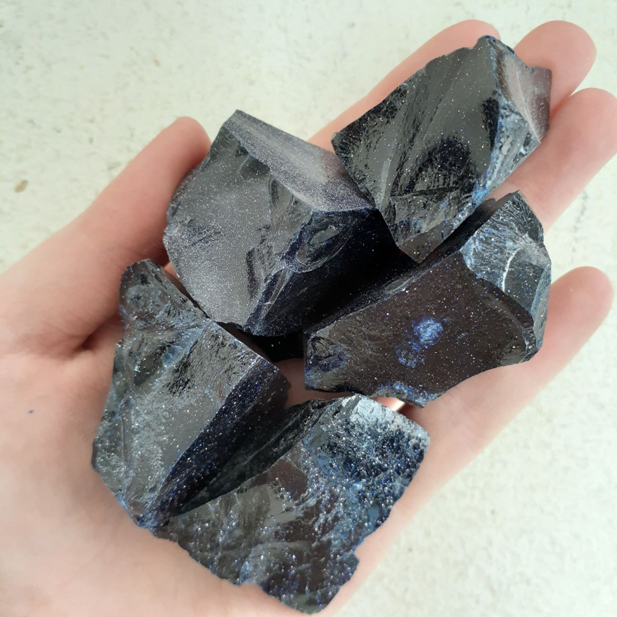 Rough Goldstone BLUE - 200g