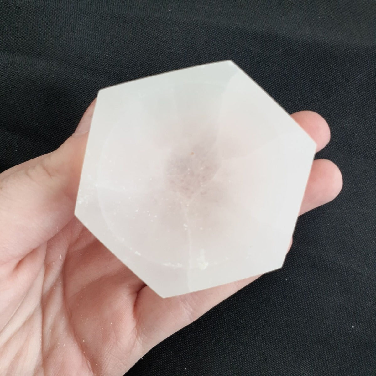 Selenite Hexagonal Bowl - 6cm 