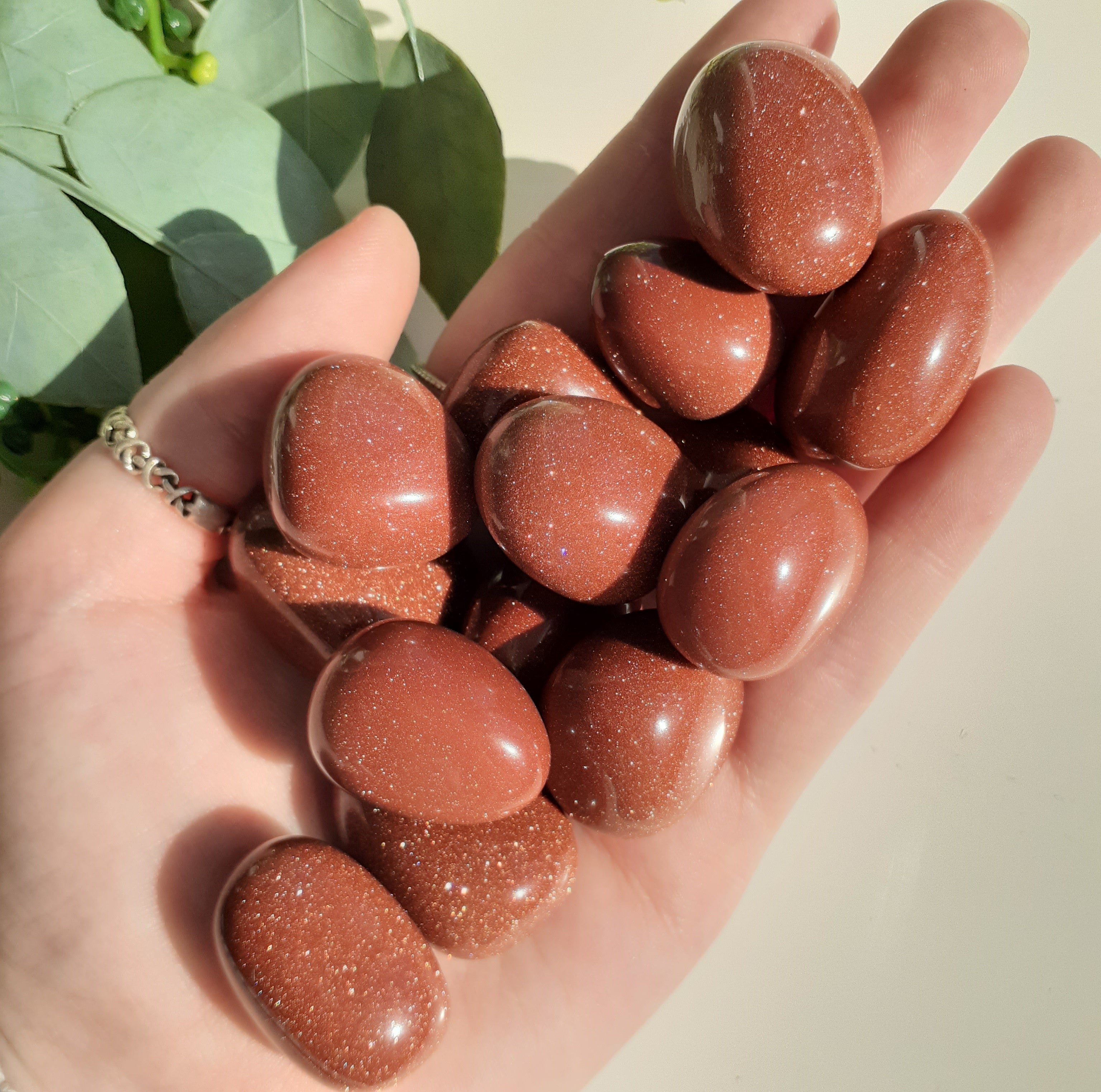 Red Goldstone Tumbled 200gms (12-16pc)