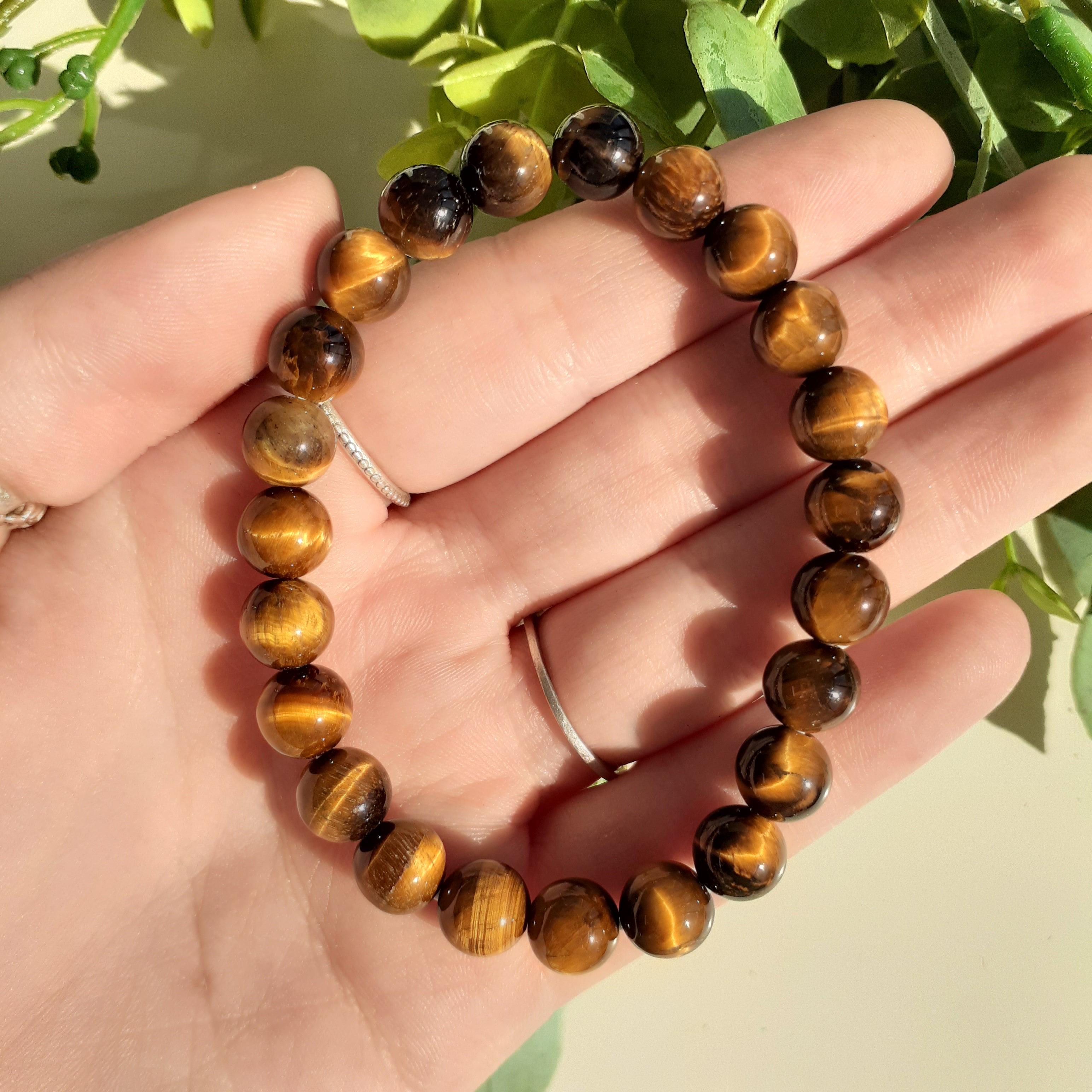 Tiger Eye Beads Bracelet - 8mm