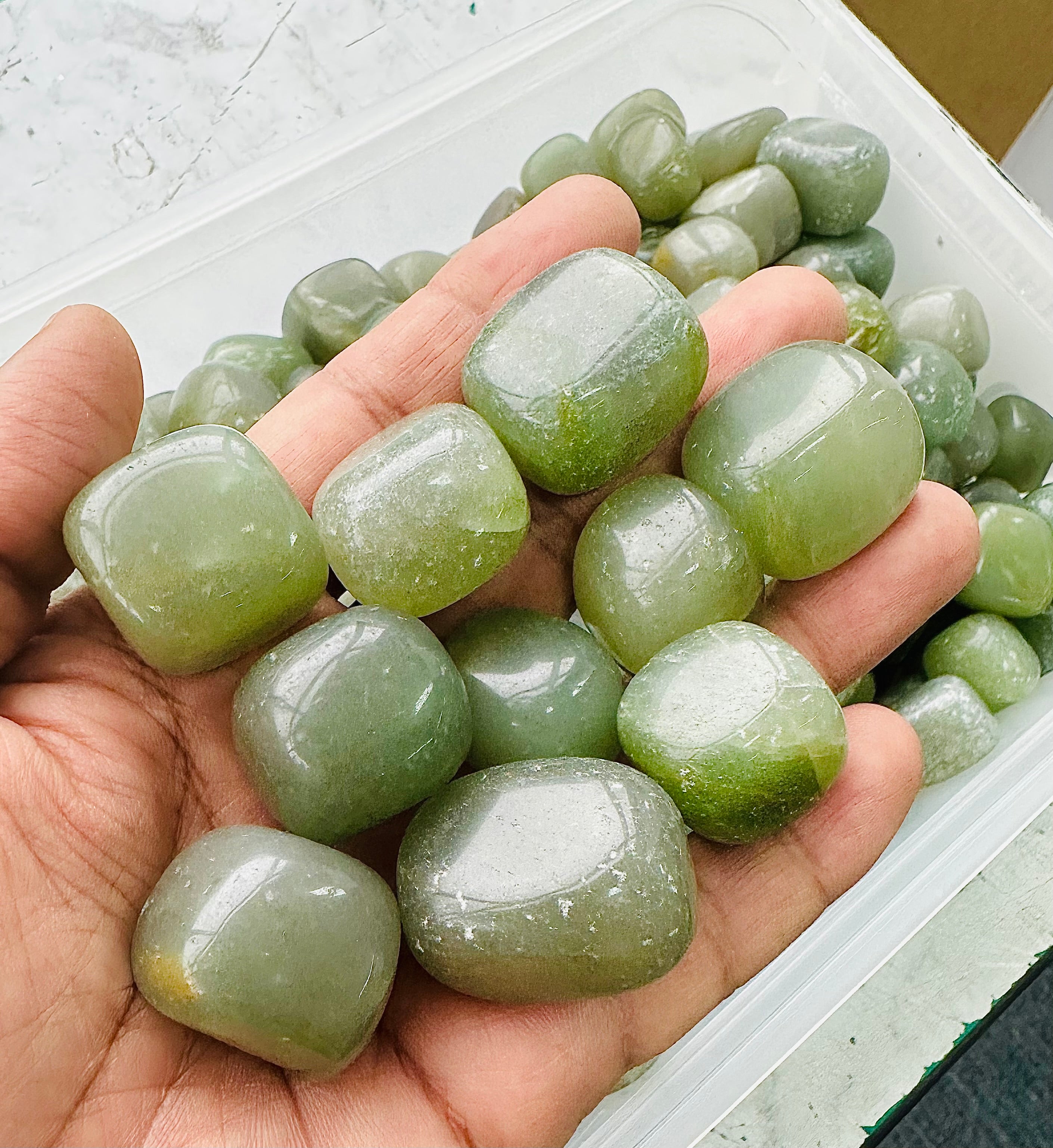 Green Ave Tumbled - B Grade - (8-12pc)