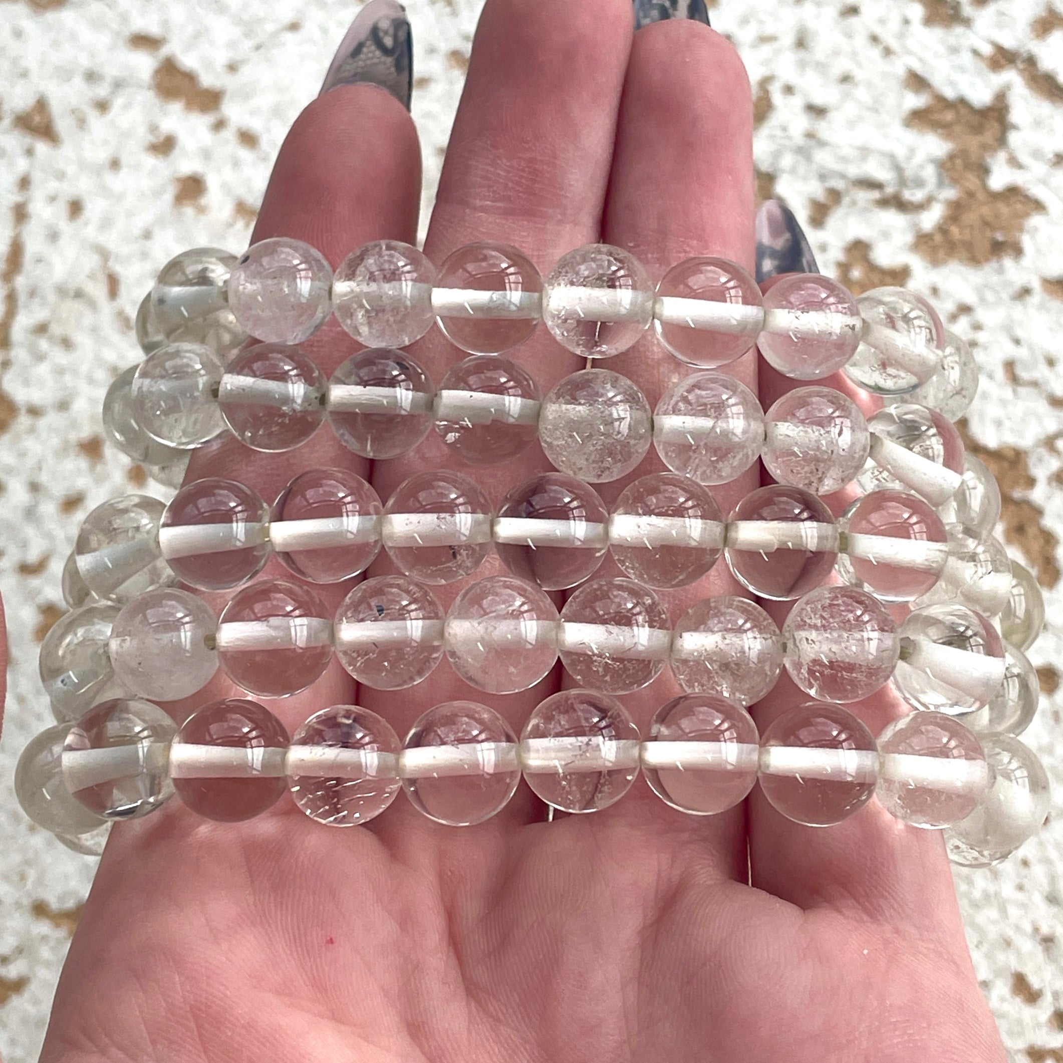 Clear Quartz Beads Bracelet - 9mm