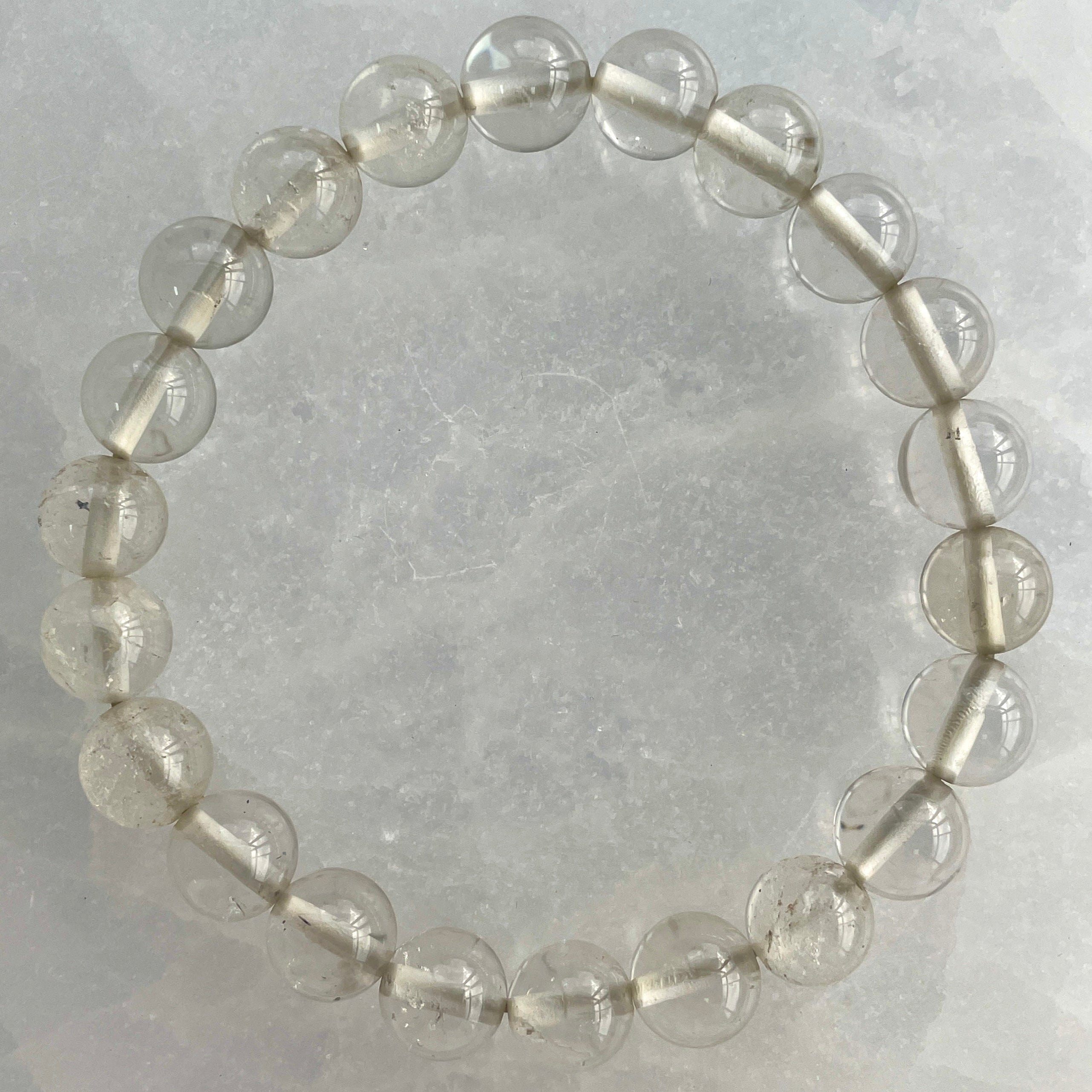 Clear Quartz Beads Bracelet - 9mm