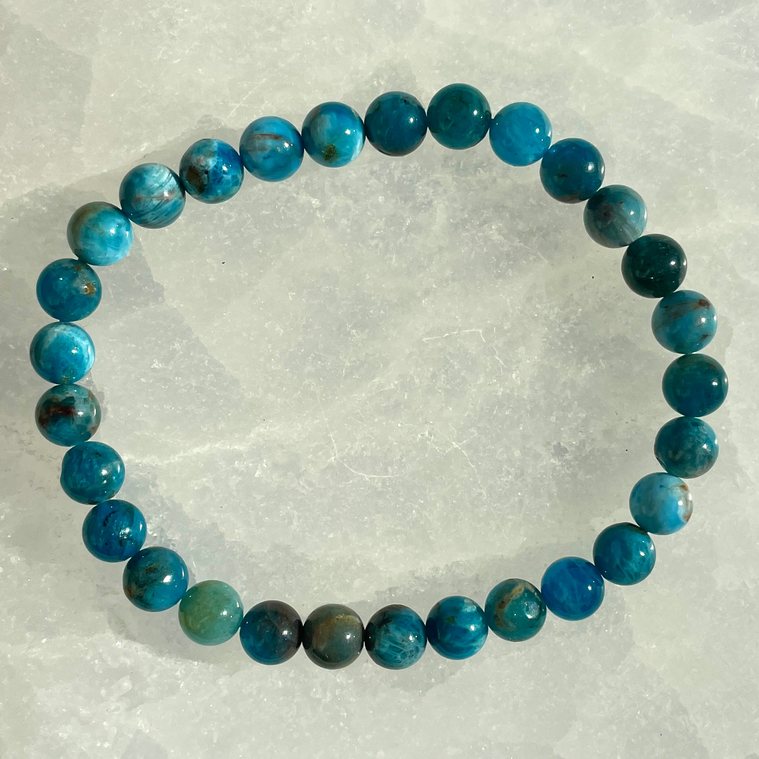 Apatite Beads Bracelet 6mm