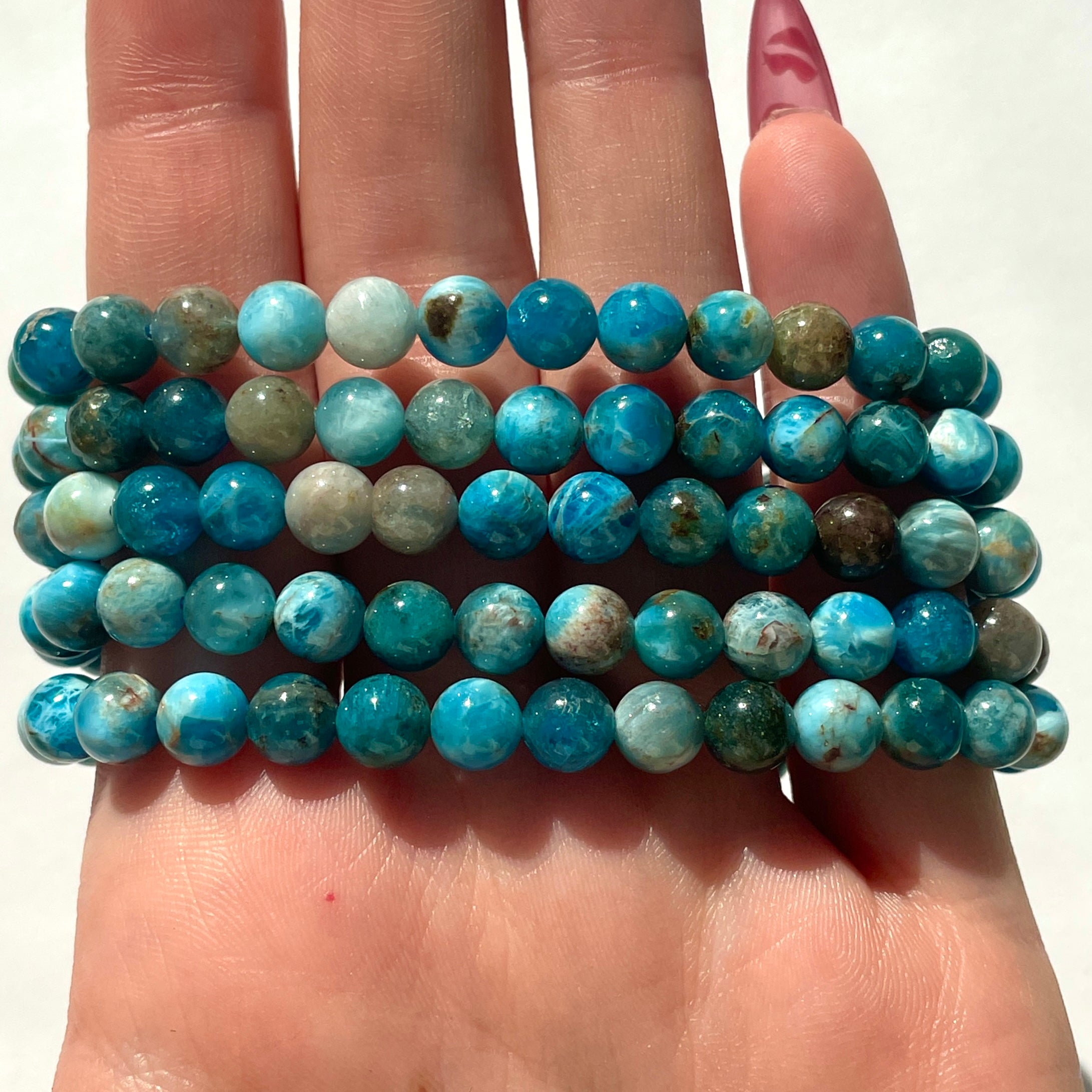 Apatite Beads Bracelet 6mm