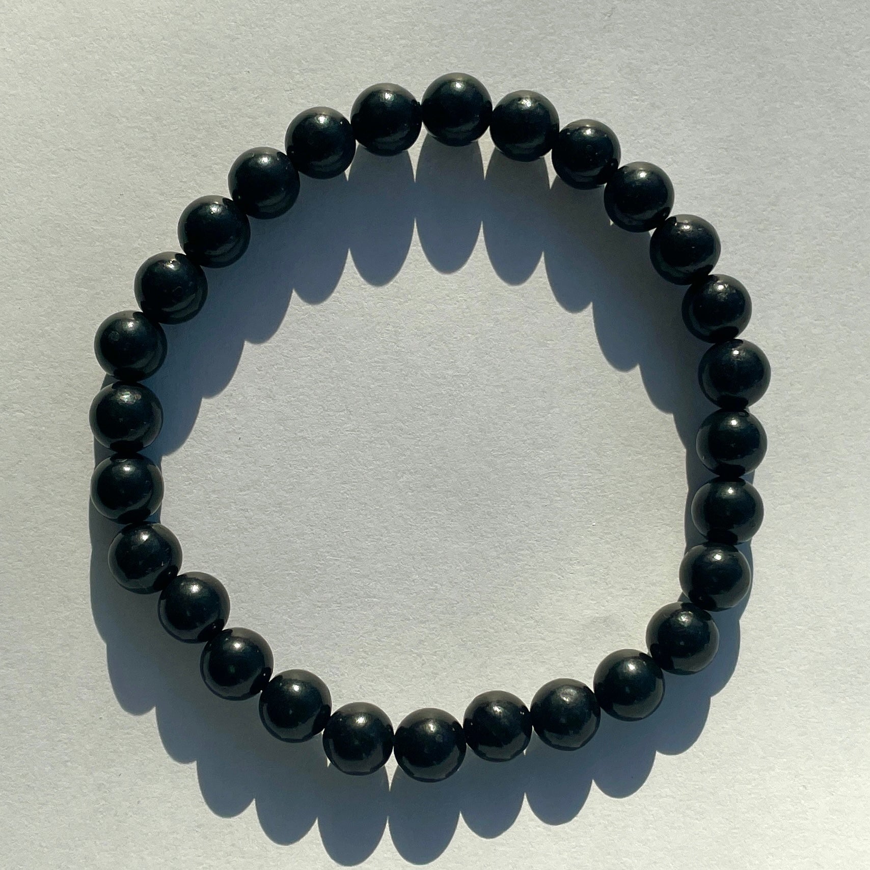 Shungite Beads Bracelet 6mm