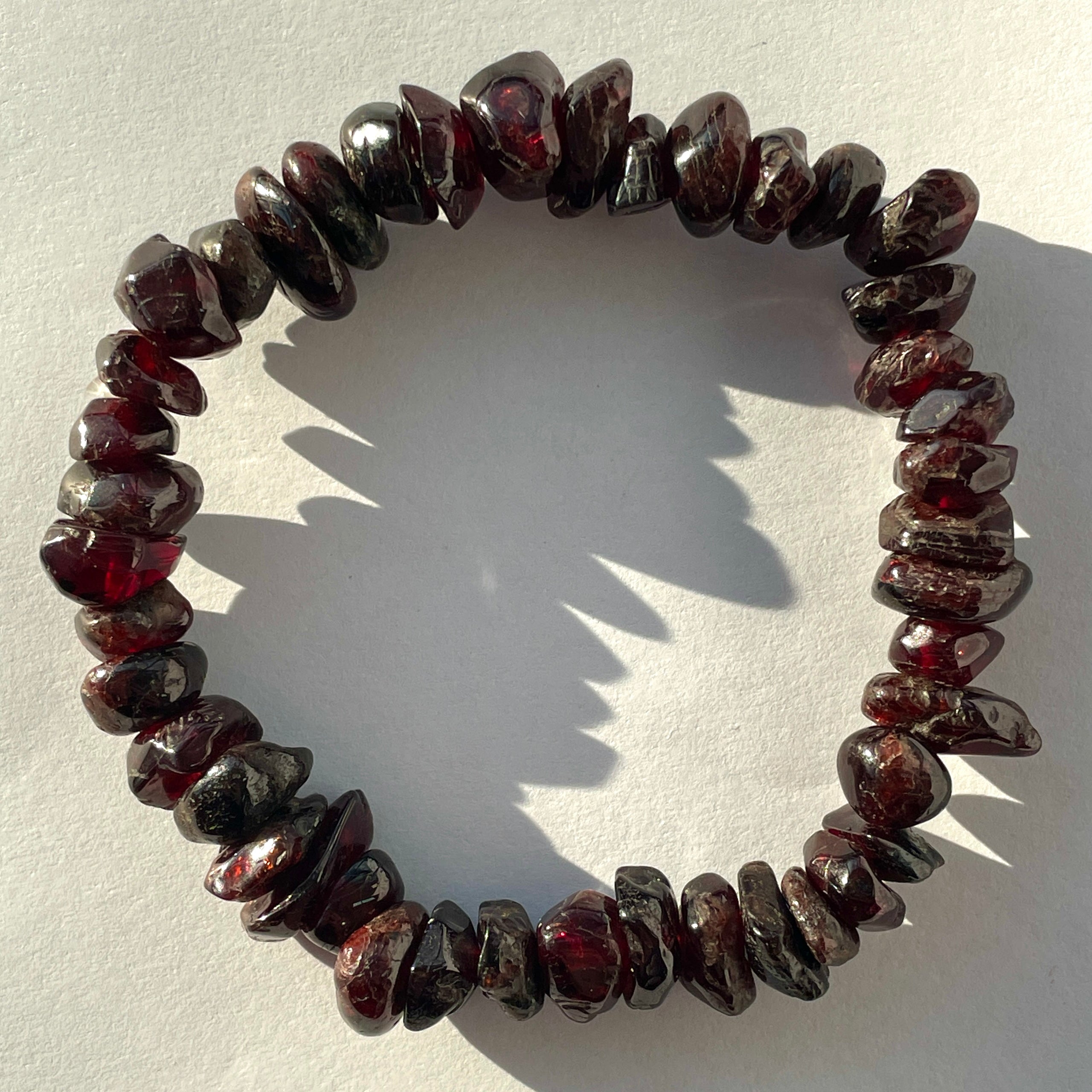 Garnet Chip Bracelet - Large