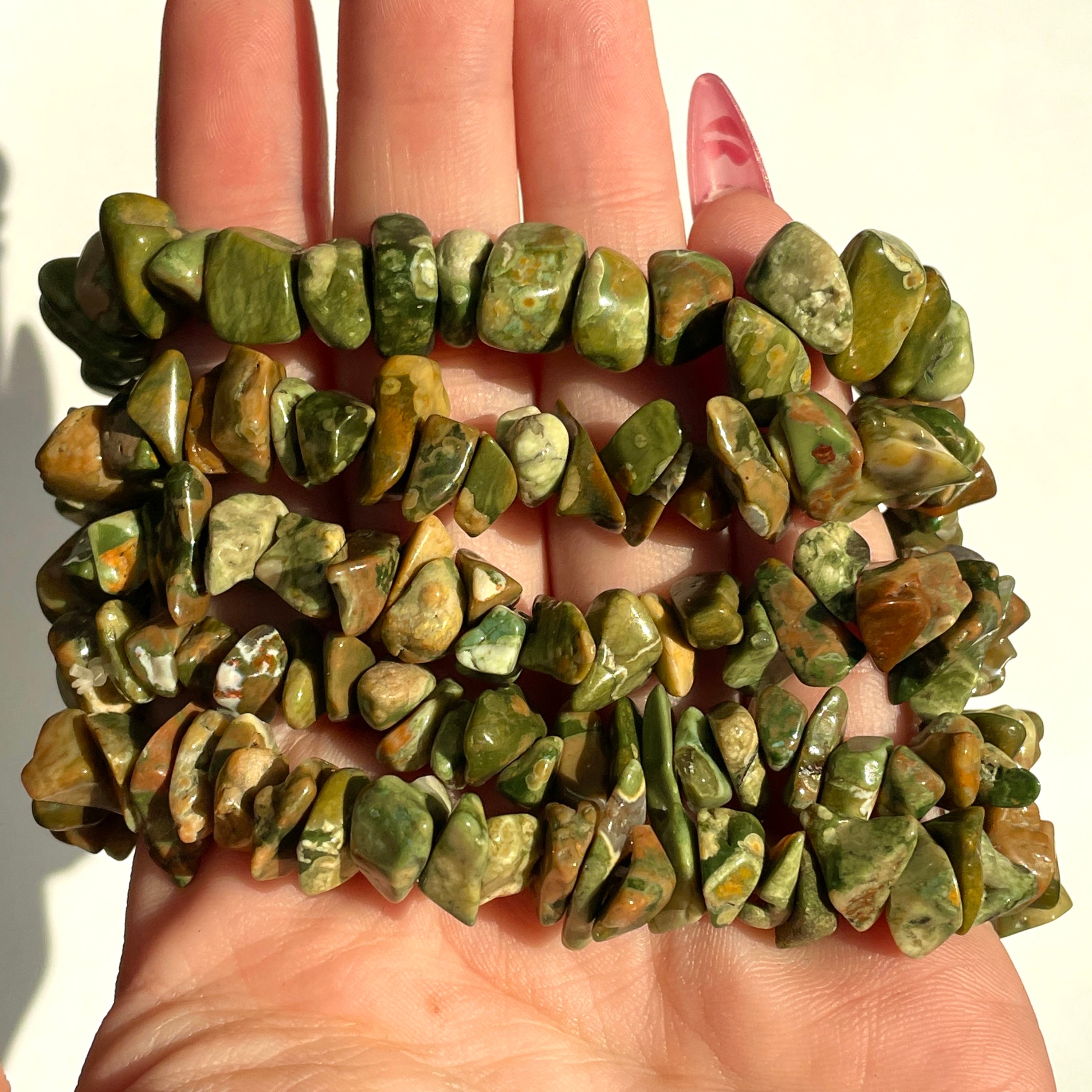 Rhyolite Chip Bracelet - Large