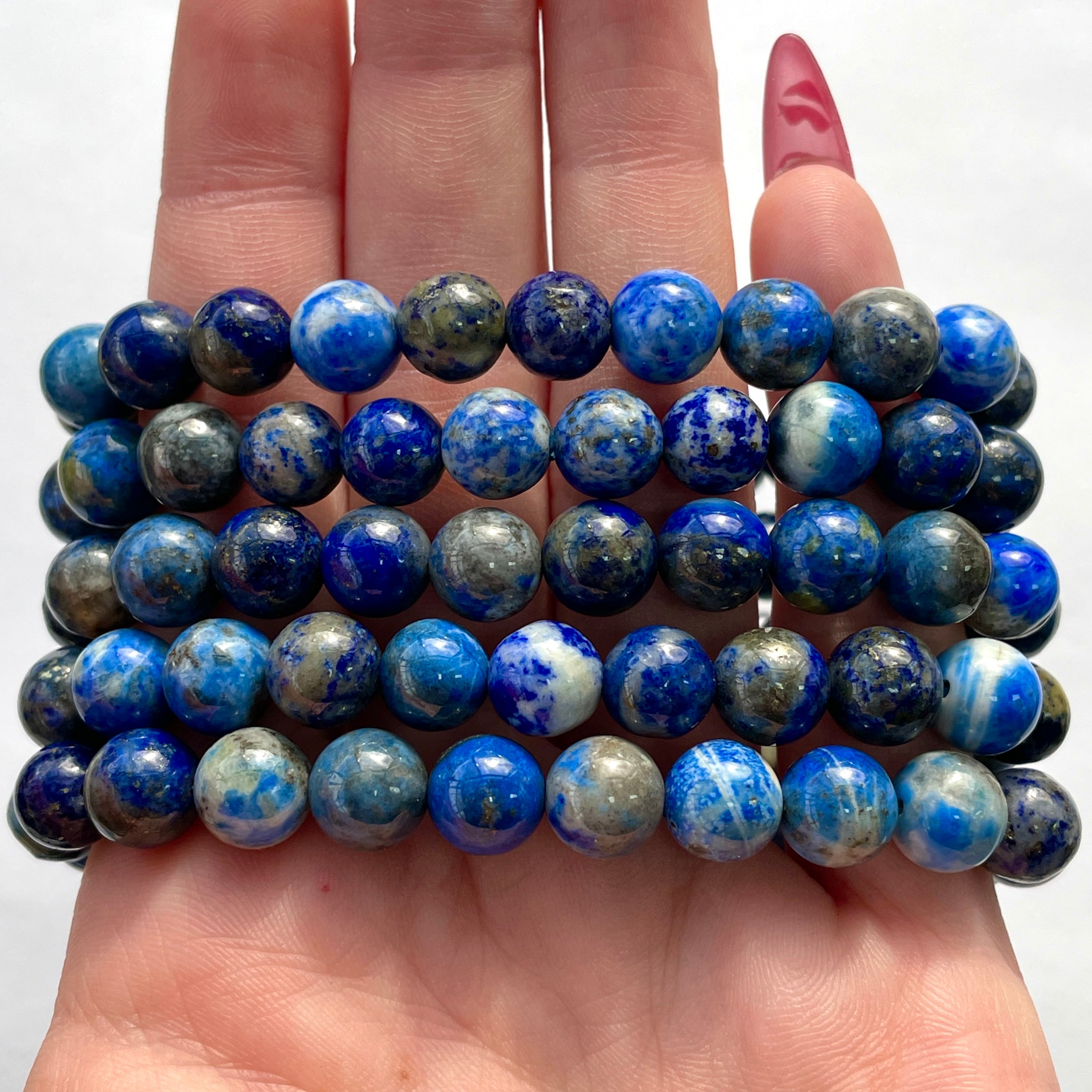 Lapis Lazuli Beads Bracelet 8mm