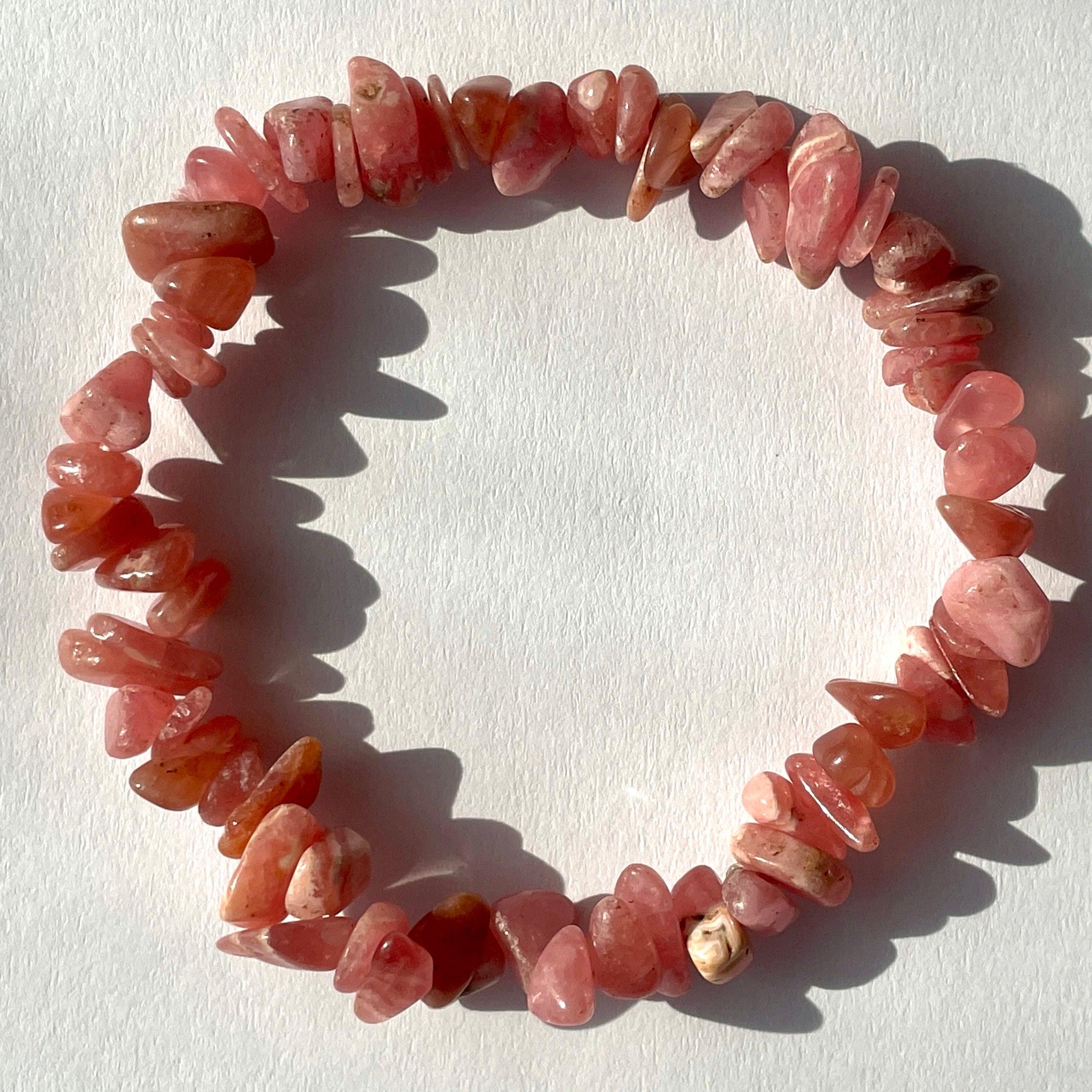 Rhodochrosite (Peru) Chip Bracelet
