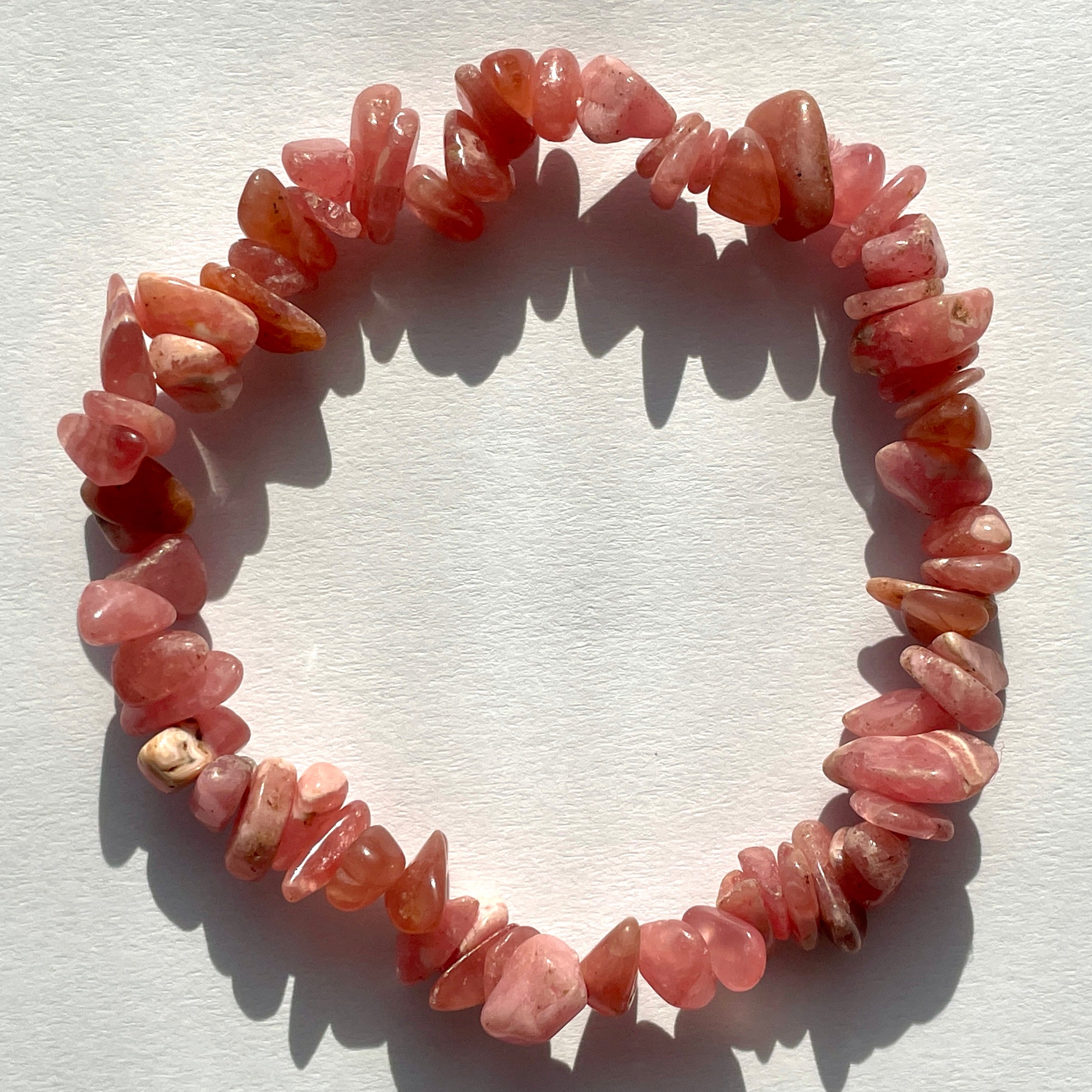Rhodochrosite (Peru) Chip Bracelet