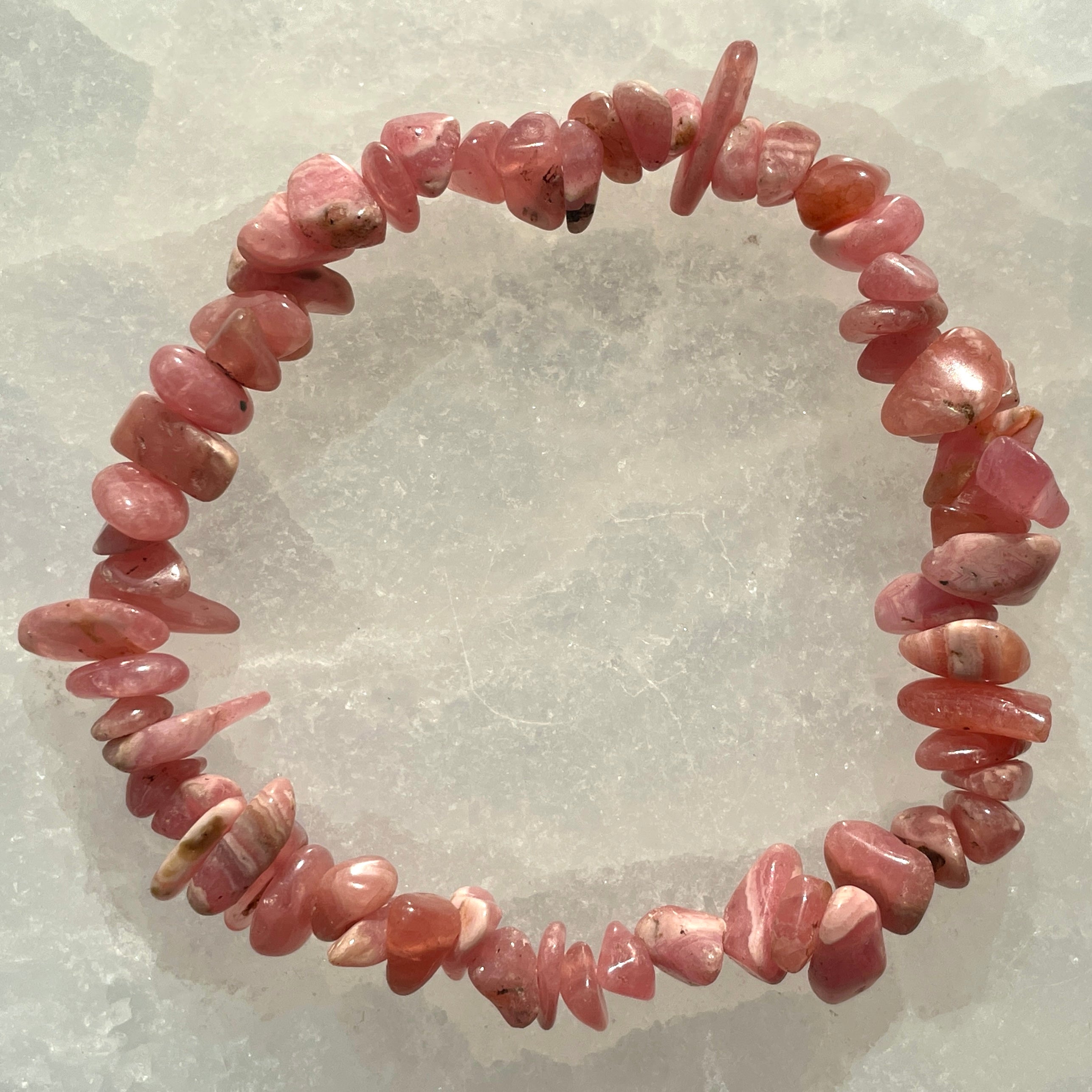 Rhodochrosite (Peru) Chip Bracelet