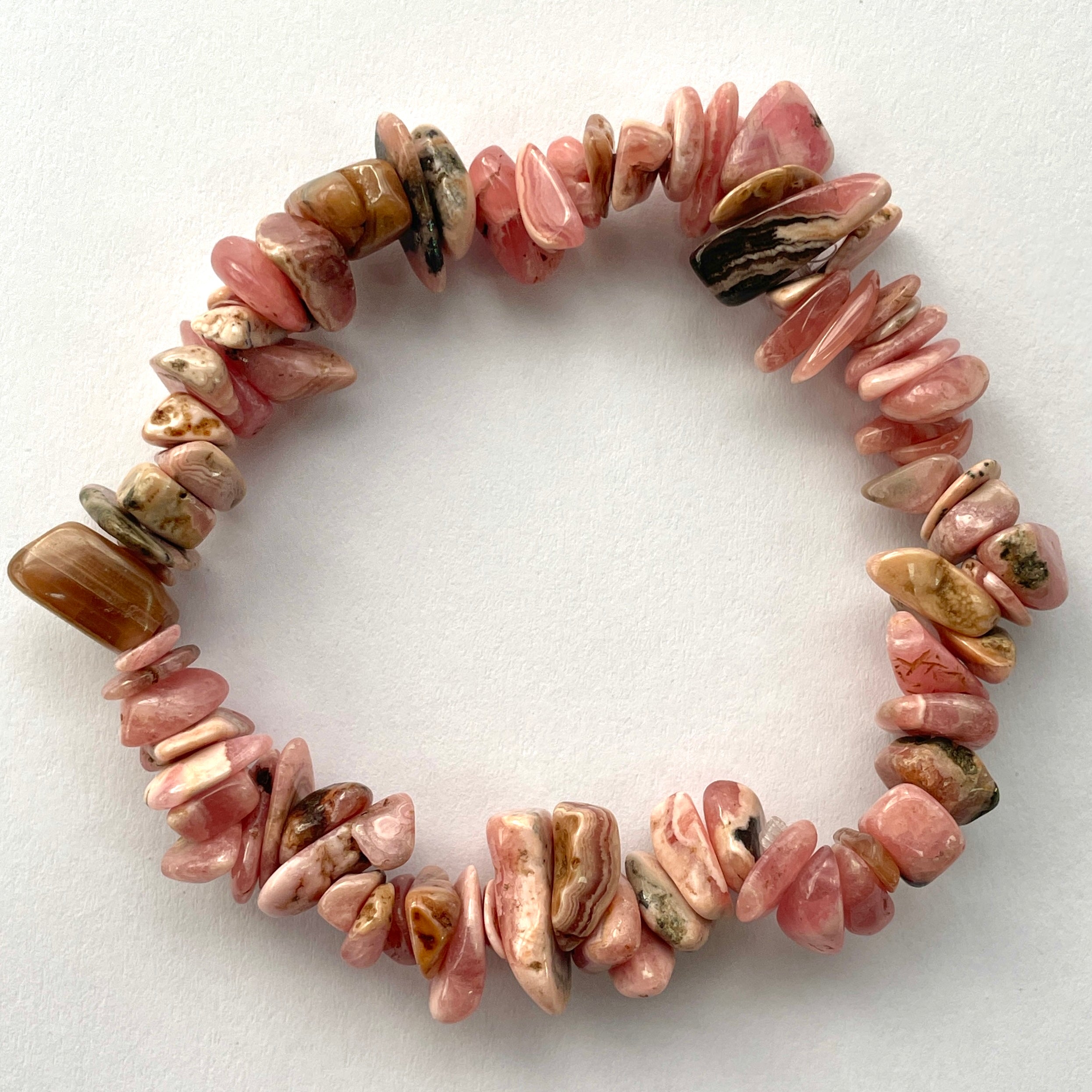 Rhodochrosite (Argentina) Chip Bracelet