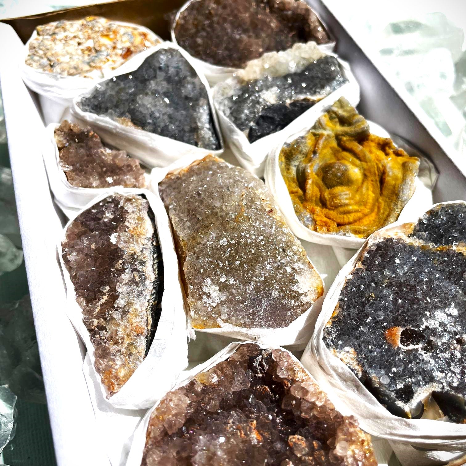 Druzy Quartz Cluster Tray - Small
