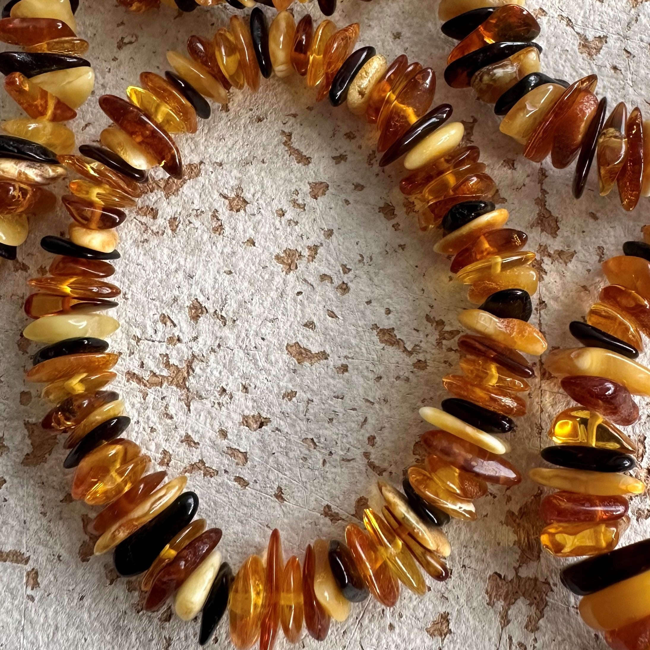 Amber Mixed Chip Bracelet - Large