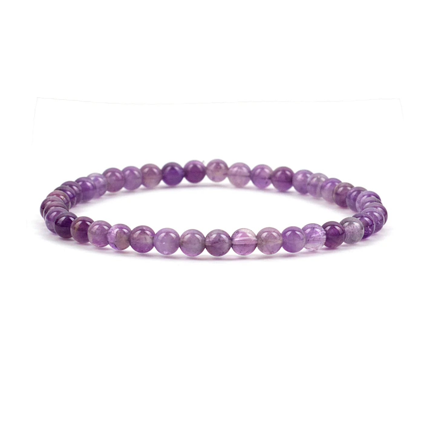 Amethyst - Bead Bracelet - 4mm