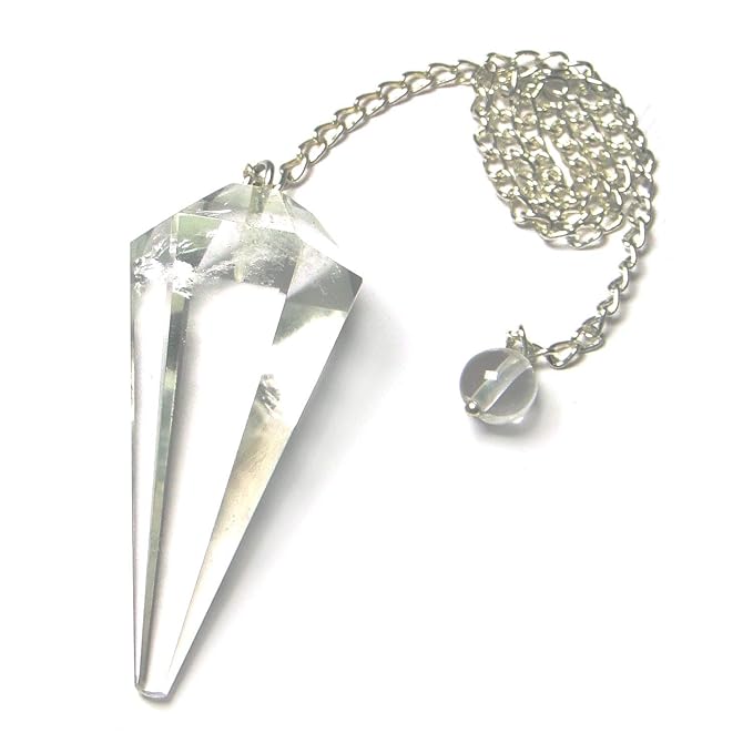 Clear Quartz - Faceted Pendulum