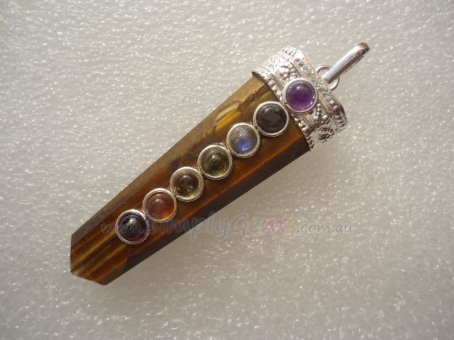 Tiger's Eye 7Chk Pendant