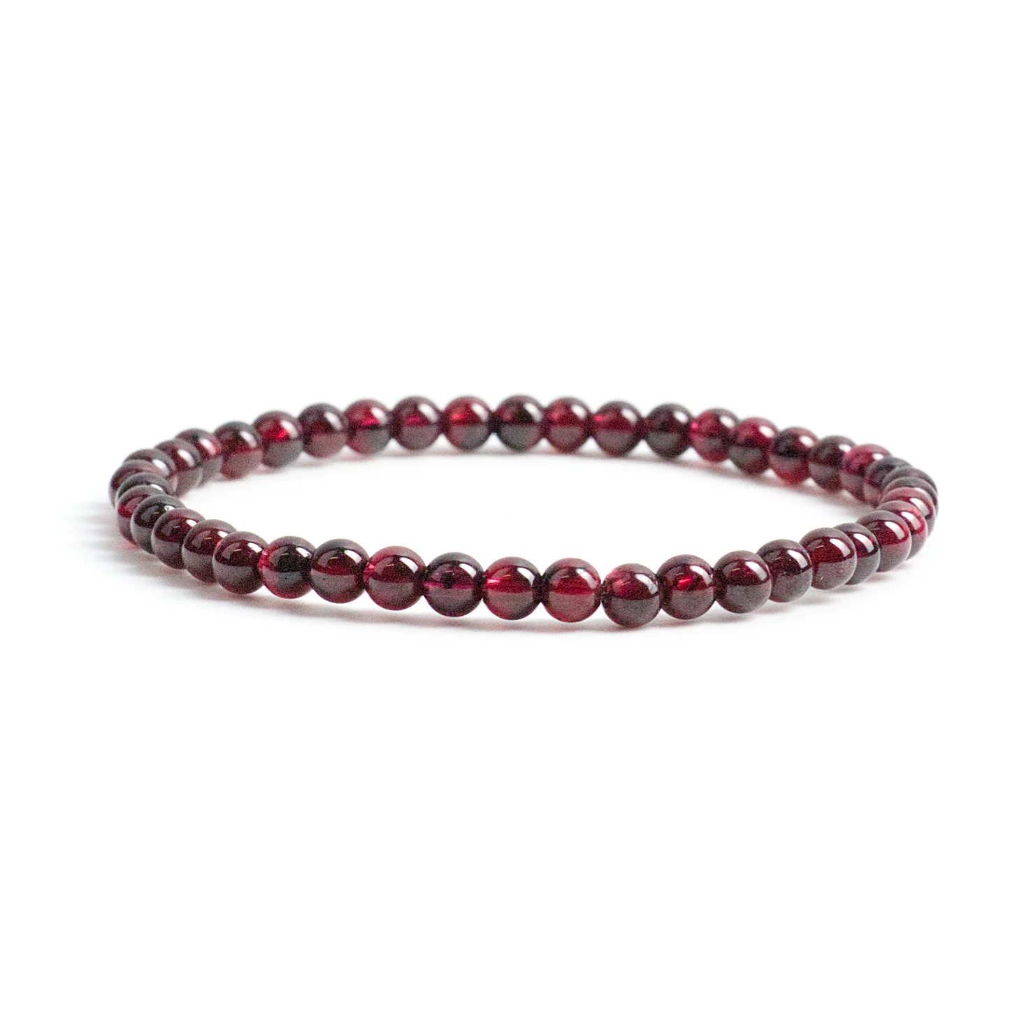 Garnet - Bead Bracelet - 4mm