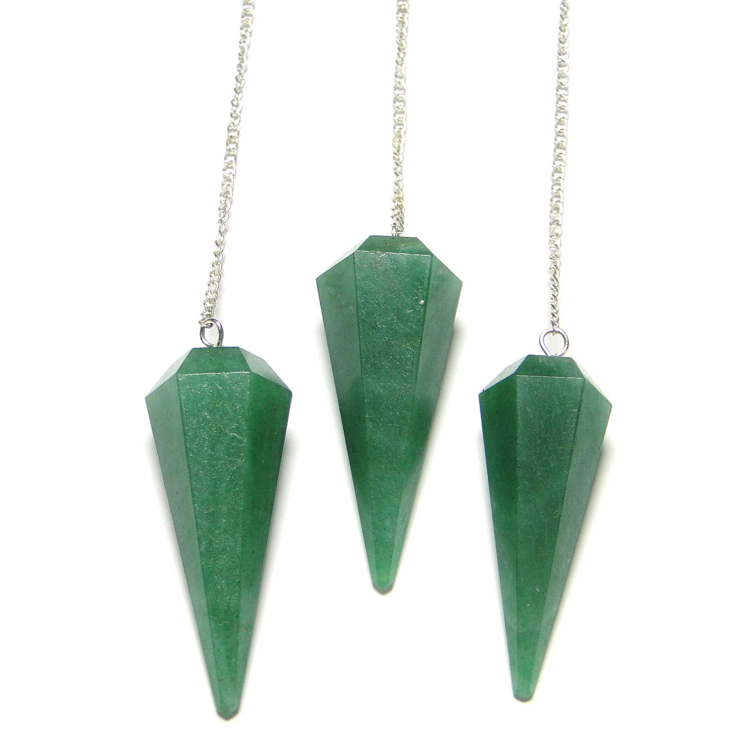 Green Aventurine Faceted Pendulum