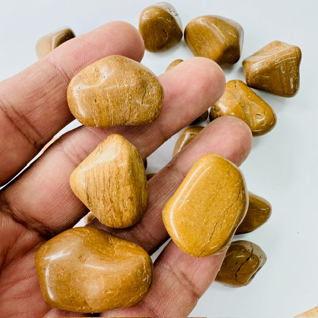 Yellow Jasper - Tumbled-B-200gm (14-20pc)