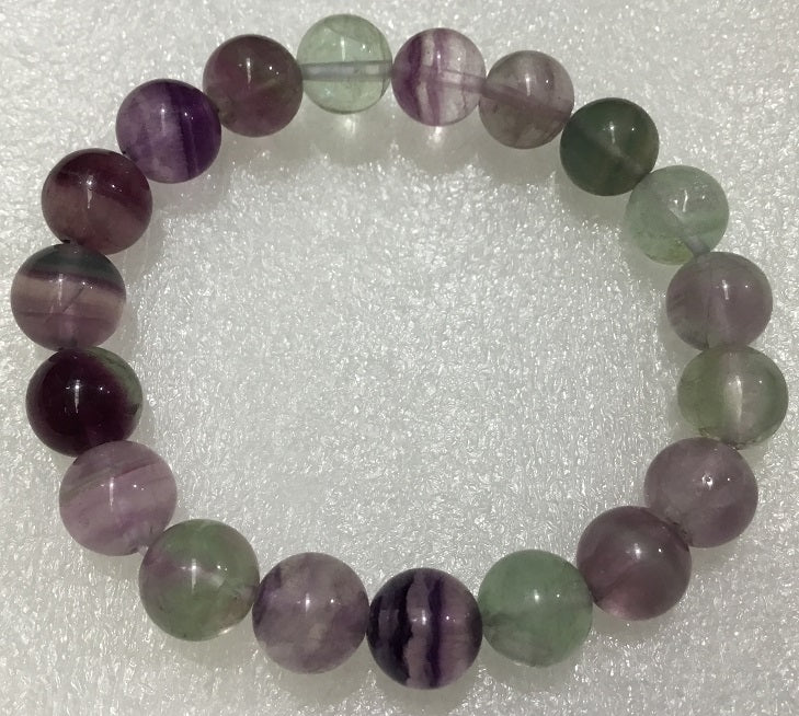 Fluorite Beads Bracelet - 12mm