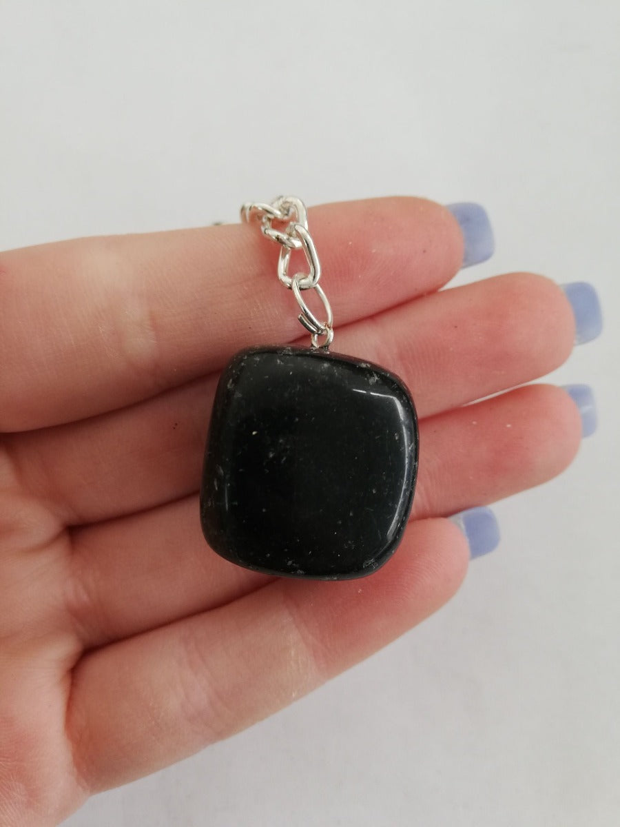 Black Onyx Tumble Keyring