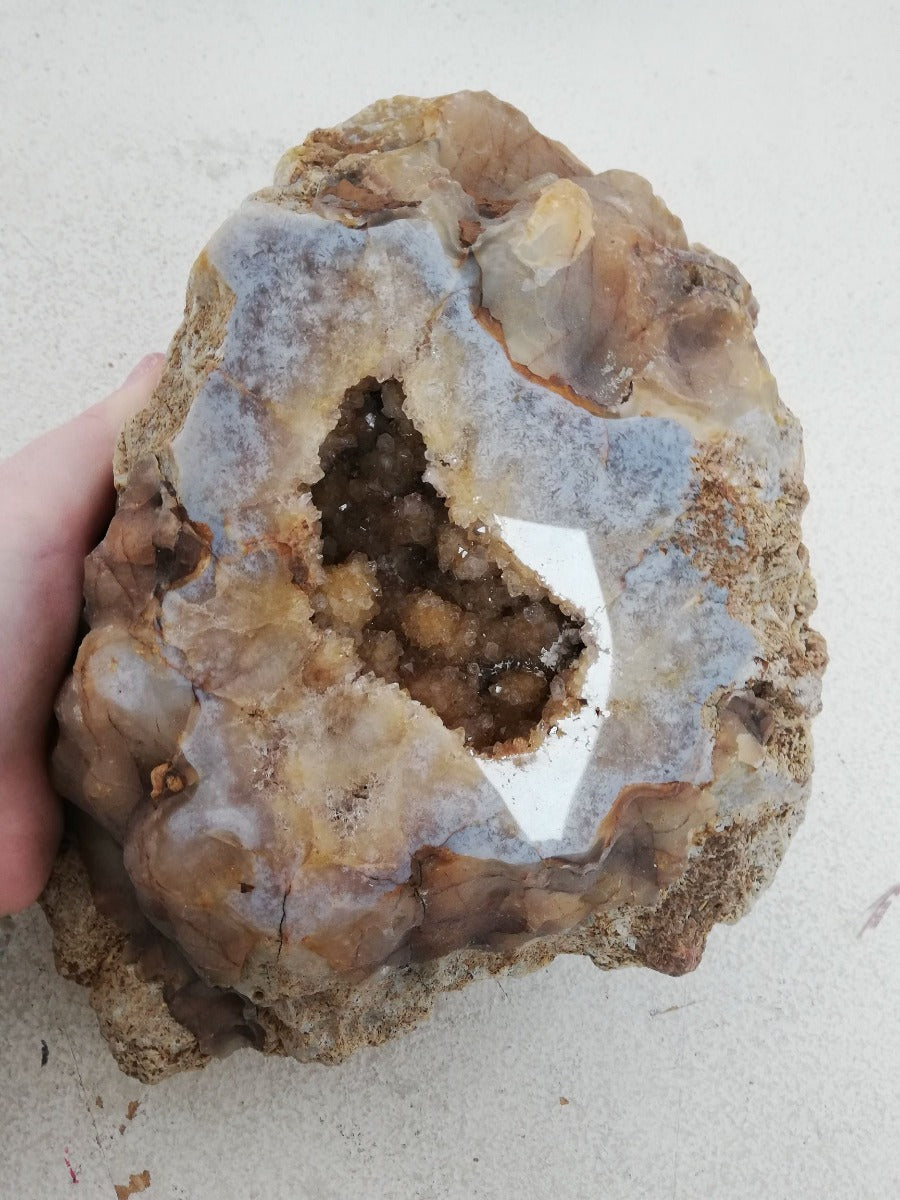 Pink Amethyst - Half Polished Druzy Slab