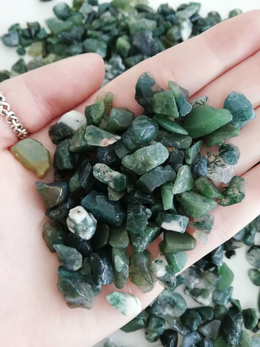 Moss Agate Chips 1KG (IN)