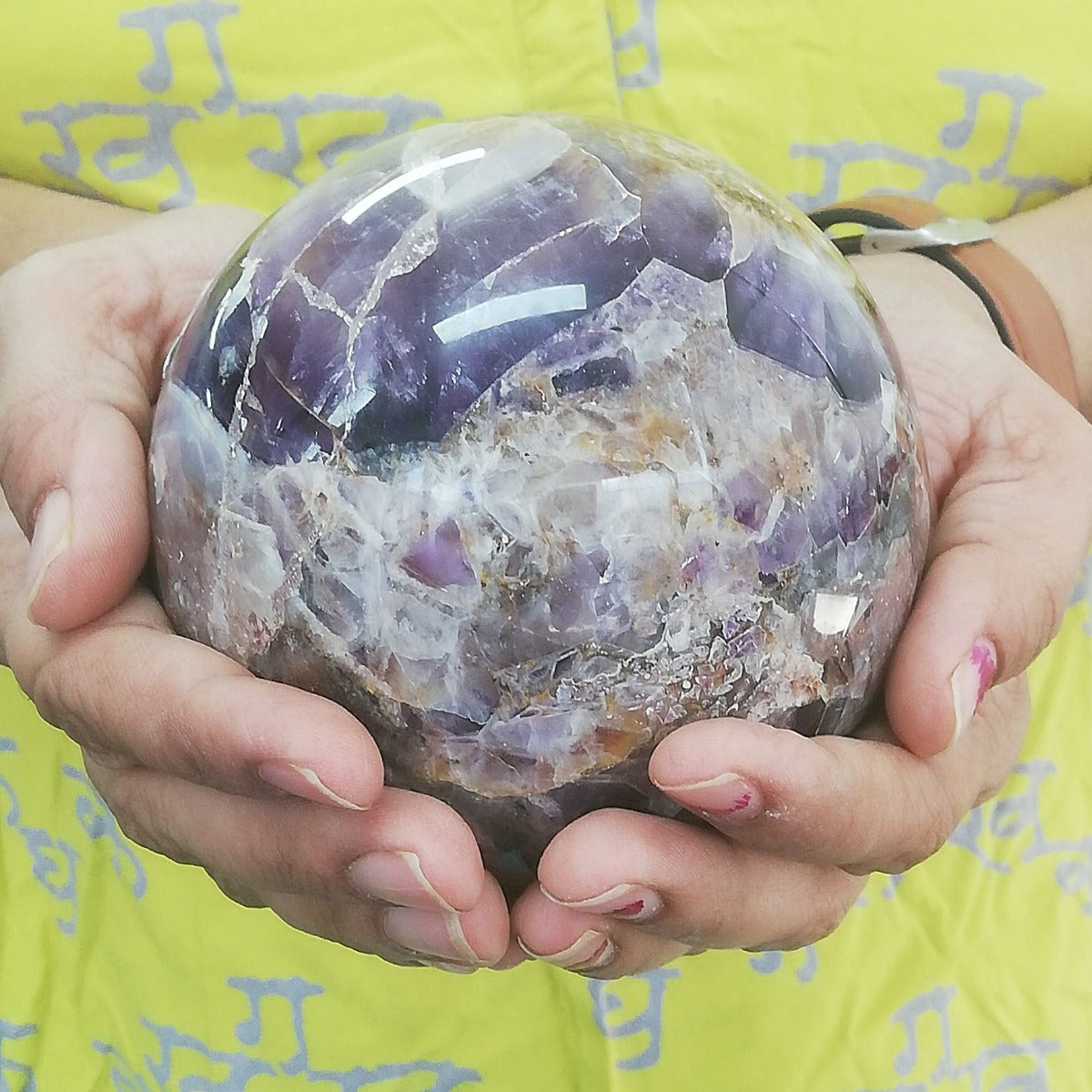 Chevron Amethyst - Large Sphere - 03