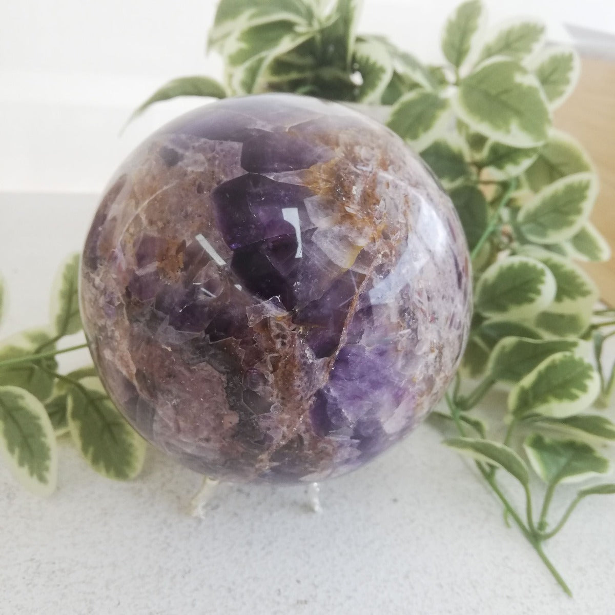 Chevron Amethyst - Large Sphere - 03