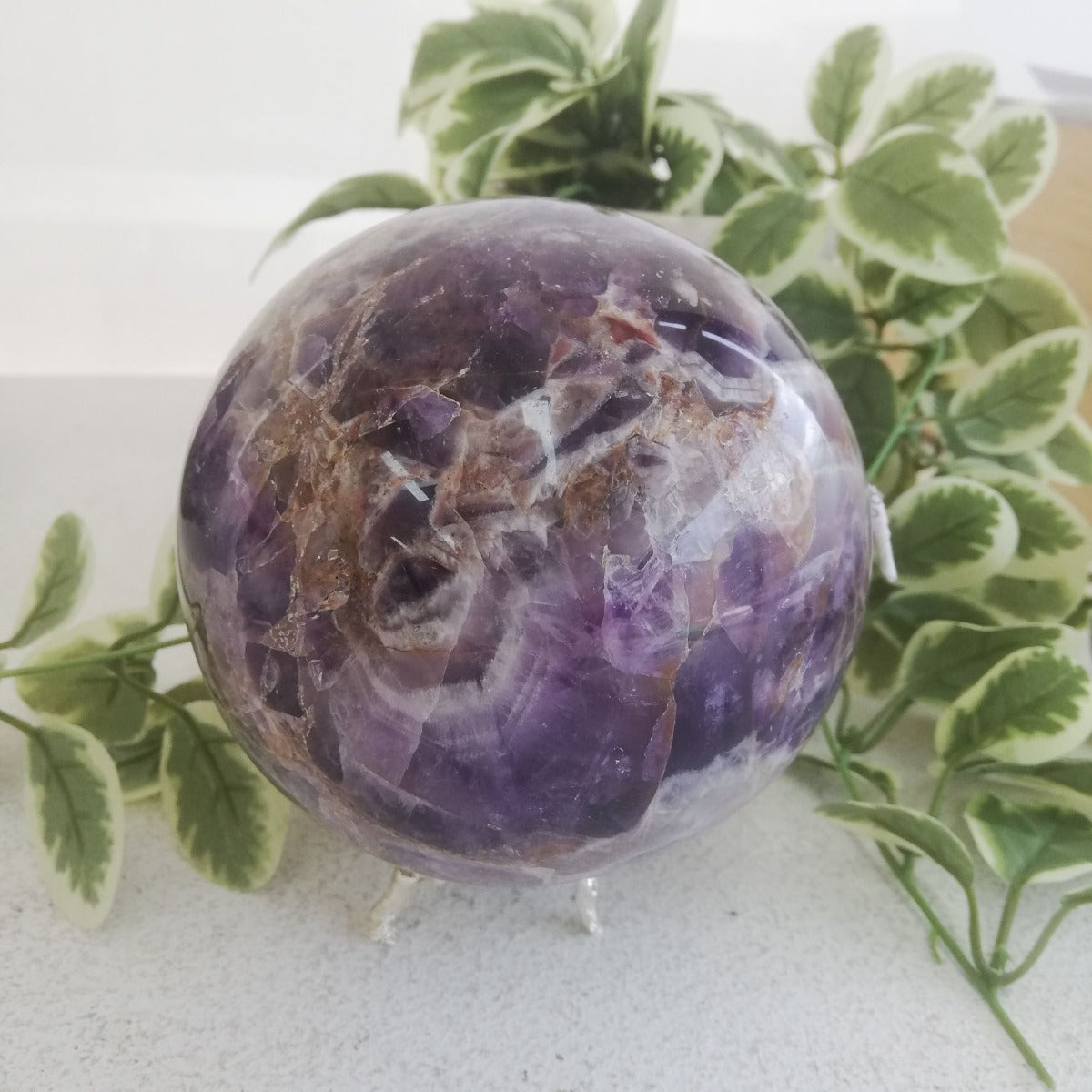Chevron Amethyst - Large Sphere - 03