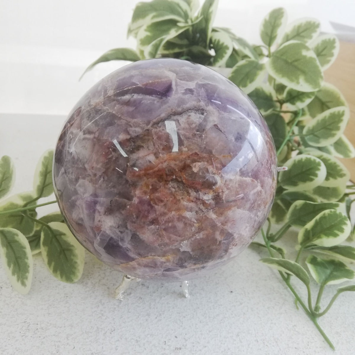 Chevron Amethyst - Large Sphere - 03