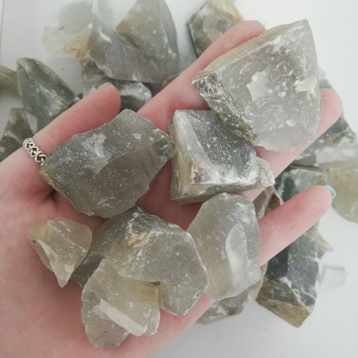 Rough Green Aragonite - 1KG