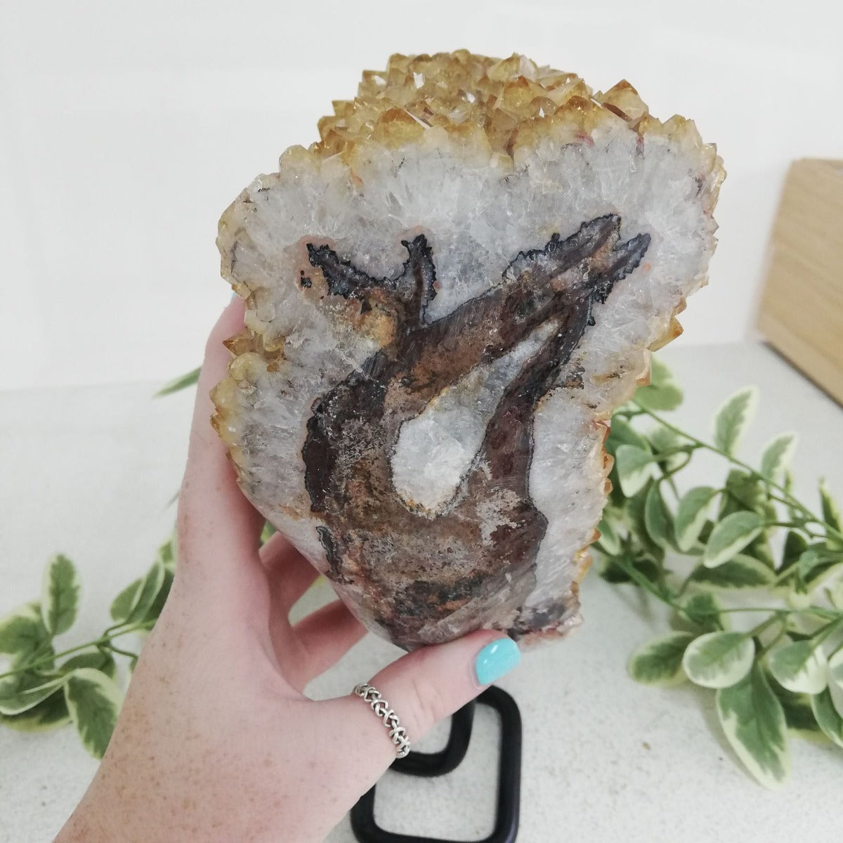 Citrine Cluster On Stand - 07
